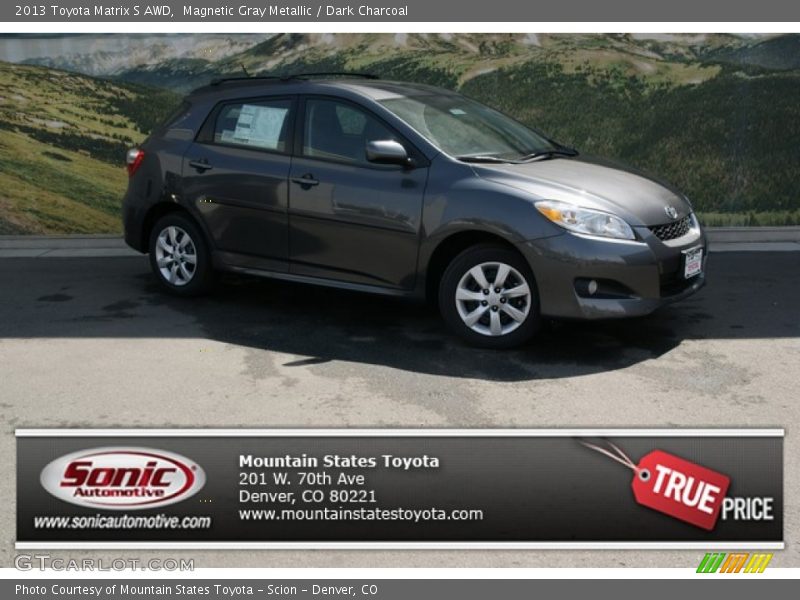 Magnetic Gray Metallic / Dark Charcoal 2013 Toyota Matrix S AWD