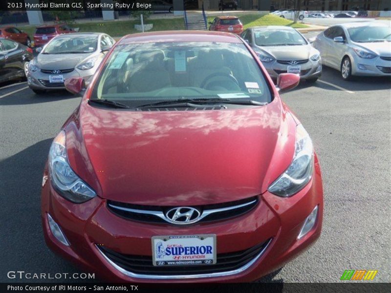 Sparkling Ruby / Beige 2013 Hyundai Elantra GLS