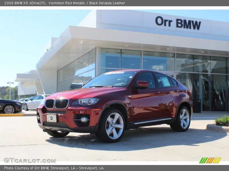 Vermilion Red Metallic / Black Nevada Leather 2009 BMW X6 xDrive35i