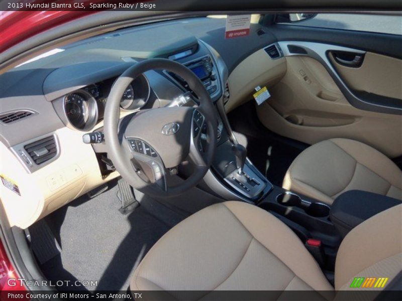 Sparkling Ruby / Beige 2013 Hyundai Elantra GLS