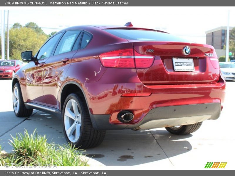 Vermilion Red Metallic / Black Nevada Leather 2009 BMW X6 xDrive35i