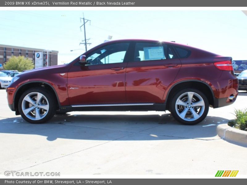 Vermilion Red Metallic / Black Nevada Leather 2009 BMW X6 xDrive35i