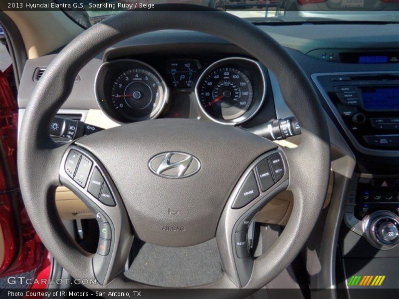 Sparkling Ruby / Beige 2013 Hyundai Elantra GLS