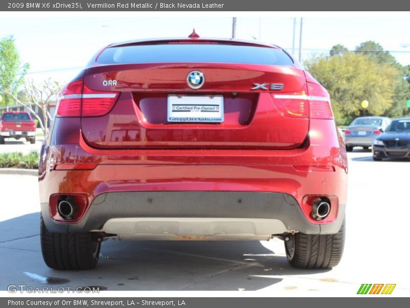 Vermilion Red Metallic / Black Nevada Leather 2009 BMW X6 xDrive35i