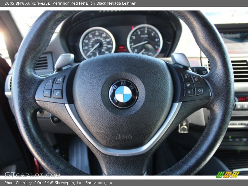 Vermilion Red Metallic / Black Nevada Leather 2009 BMW X6 xDrive35i