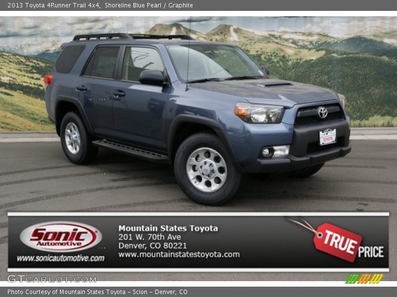 Shoreline Blue Pearl / Graphite 2013 Toyota 4Runner Trail 4x4