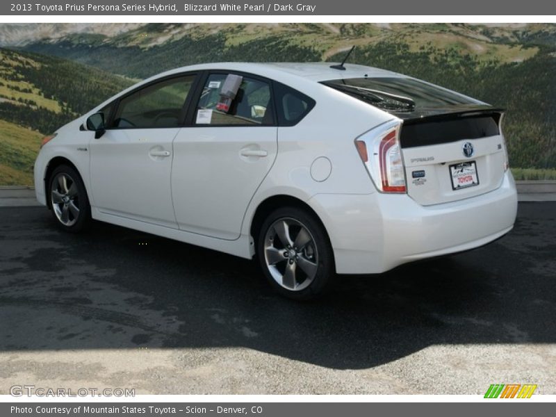 Blizzard White Pearl / Dark Gray 2013 Toyota Prius Persona Series Hybrid