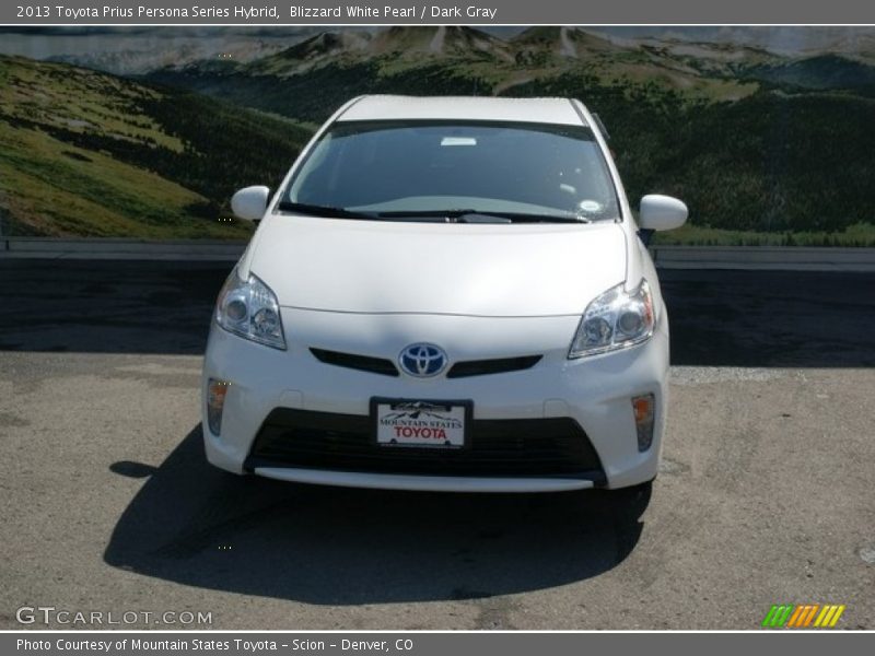 Blizzard White Pearl / Dark Gray 2013 Toyota Prius Persona Series Hybrid