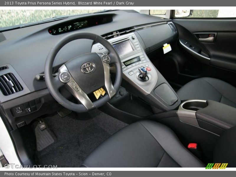 Blizzard White Pearl / Dark Gray 2013 Toyota Prius Persona Series Hybrid