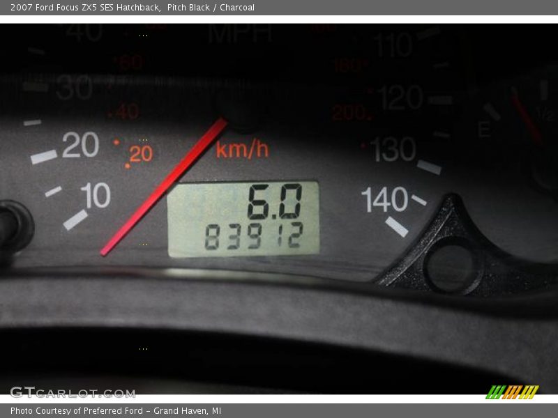 Pitch Black / Charcoal 2007 Ford Focus ZX5 SES Hatchback