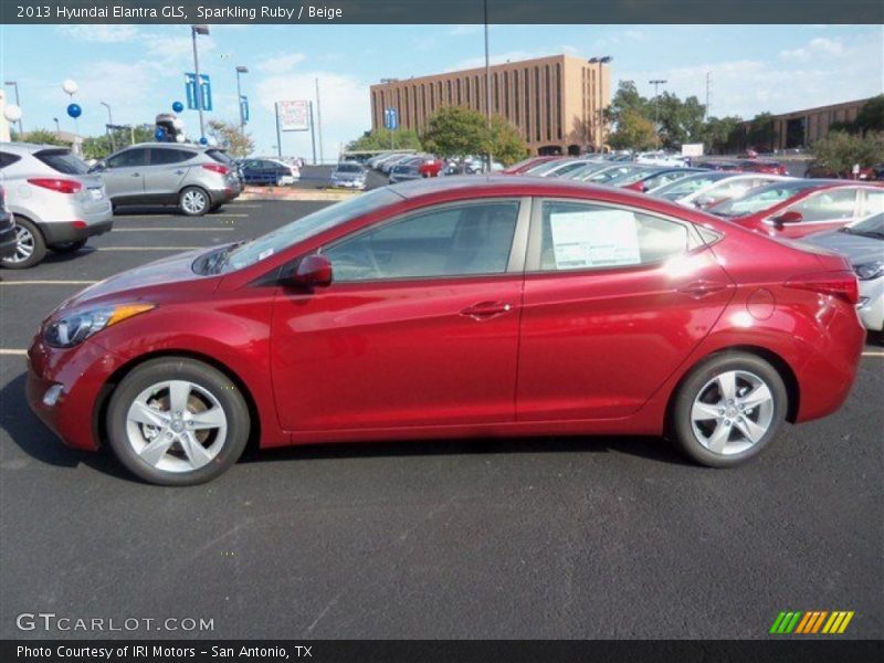 Sparkling Ruby / Beige 2013 Hyundai Elantra GLS