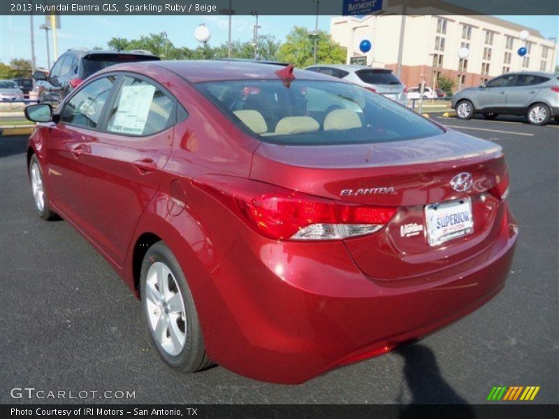 Sparkling Ruby / Beige 2013 Hyundai Elantra GLS