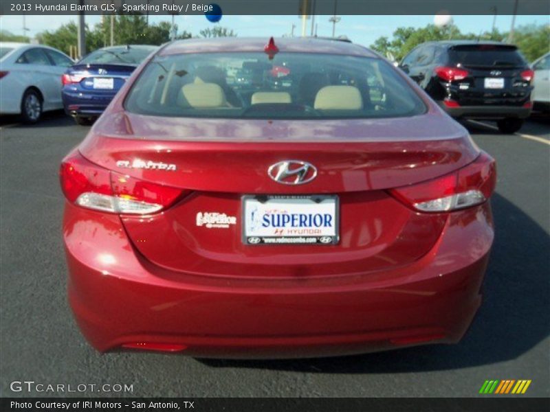 Sparkling Ruby / Beige 2013 Hyundai Elantra GLS