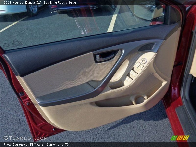 Sparkling Ruby / Beige 2013 Hyundai Elantra GLS