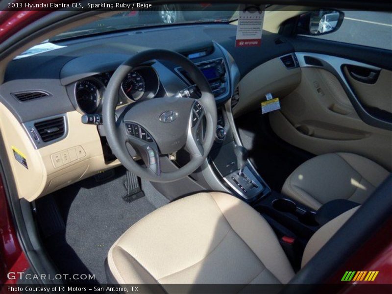 Sparkling Ruby / Beige 2013 Hyundai Elantra GLS