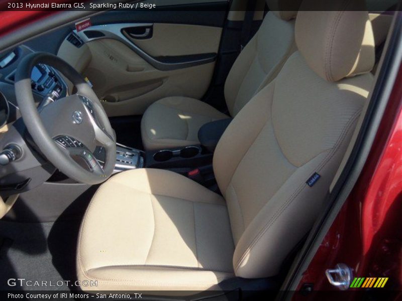 Sparkling Ruby / Beige 2013 Hyundai Elantra GLS