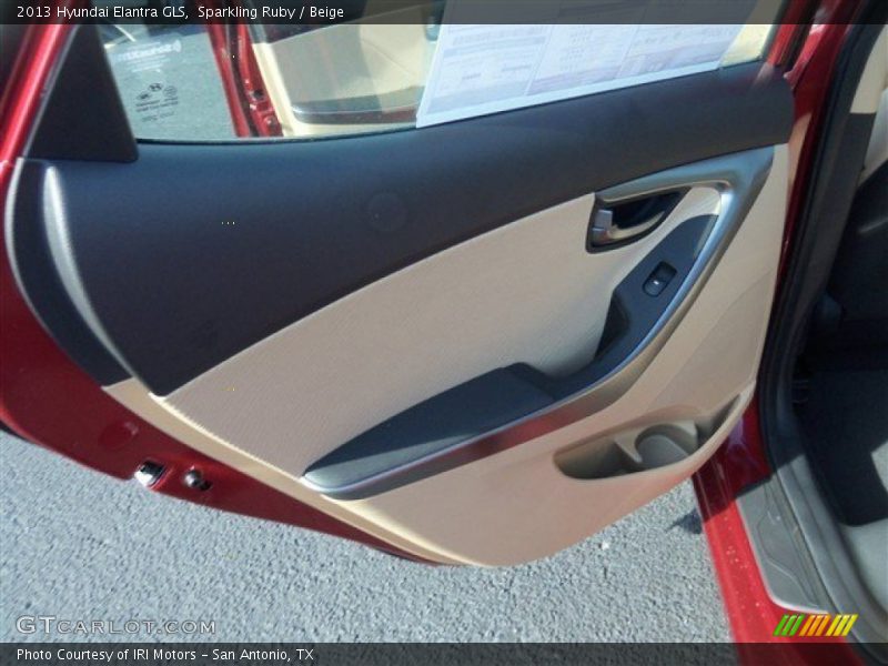Sparkling Ruby / Beige 2013 Hyundai Elantra GLS