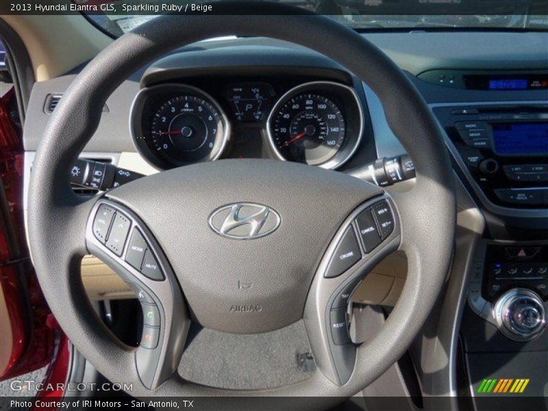 Sparkling Ruby / Beige 2013 Hyundai Elantra GLS