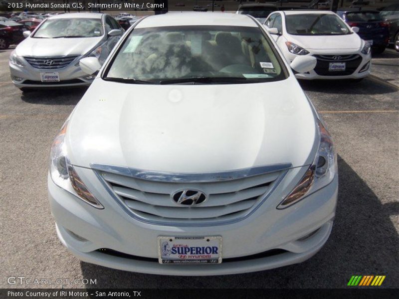 Shimmering White / Camel 2013 Hyundai Sonata GLS