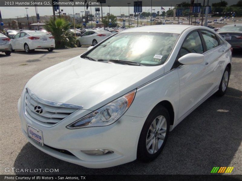 Shimmering White / Camel 2013 Hyundai Sonata GLS