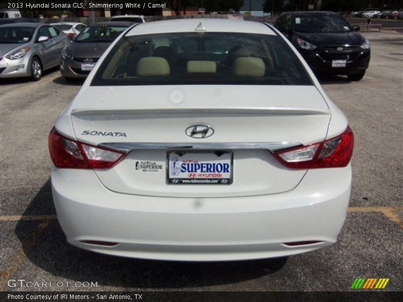 Shimmering White / Camel 2013 Hyundai Sonata GLS
