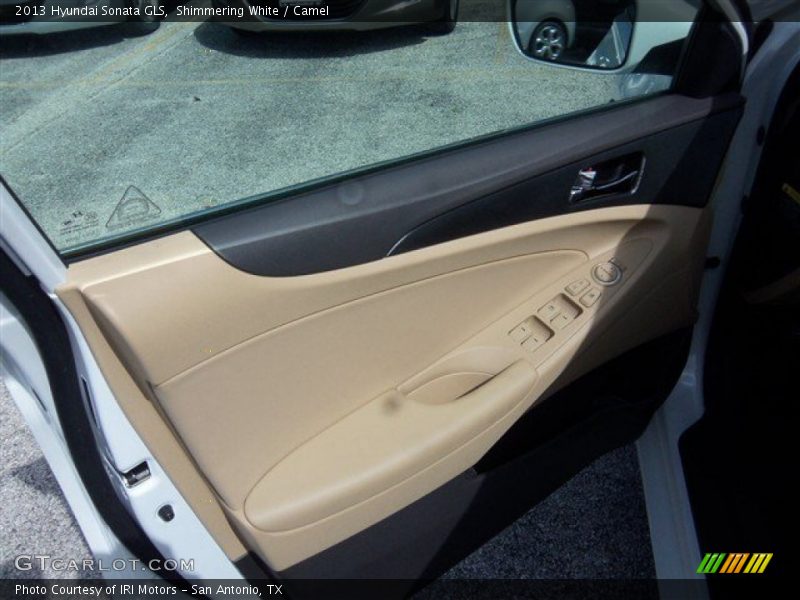 Shimmering White / Camel 2013 Hyundai Sonata GLS