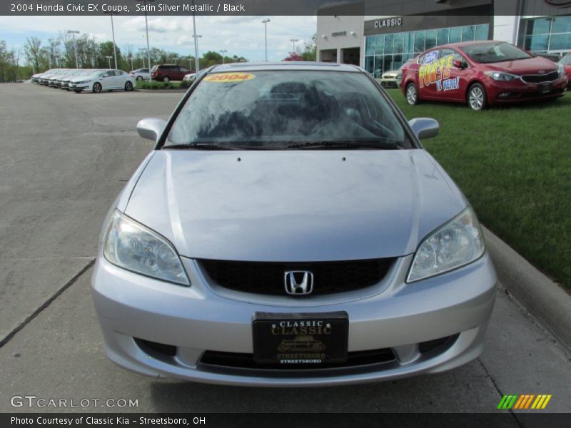 Satin Silver Metallic / Black 2004 Honda Civic EX Coupe