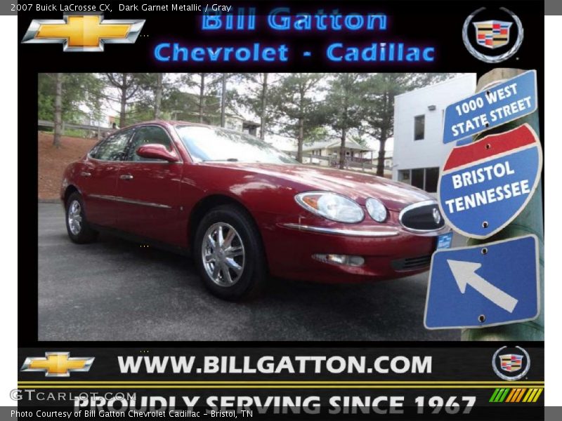 Dark Garnet Metallic / Gray 2007 Buick LaCrosse CX