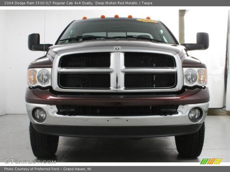 Deep Molten Red Metallic / Taupe 2004 Dodge Ram 3500 SLT Regular Cab 4x4 Dually