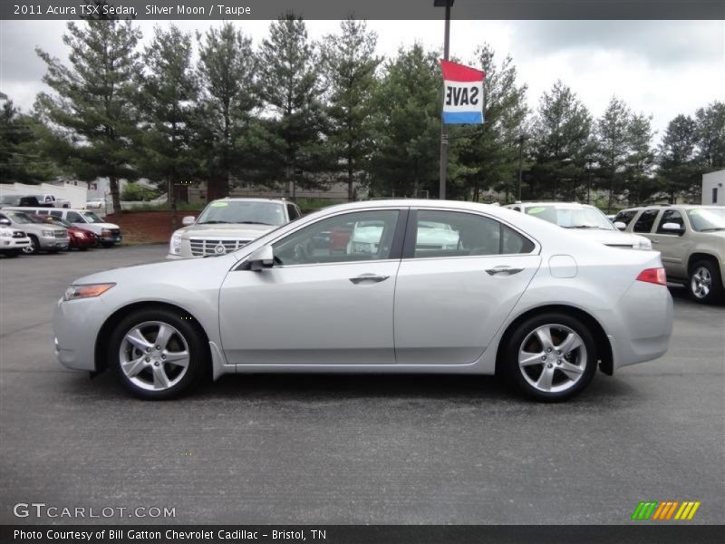 Silver Moon / Taupe 2011 Acura TSX Sedan