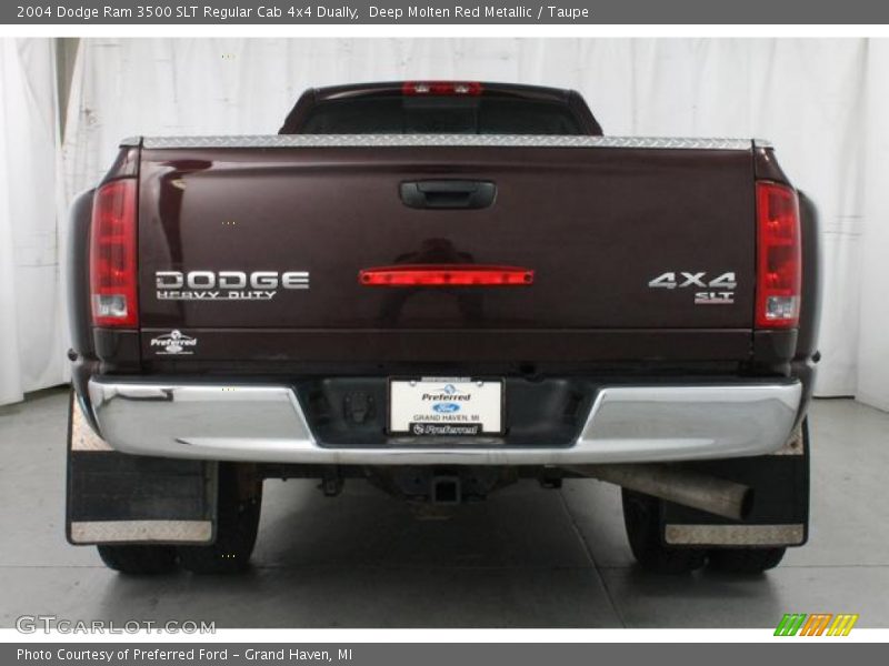 Deep Molten Red Metallic / Taupe 2004 Dodge Ram 3500 SLT Regular Cab 4x4 Dually