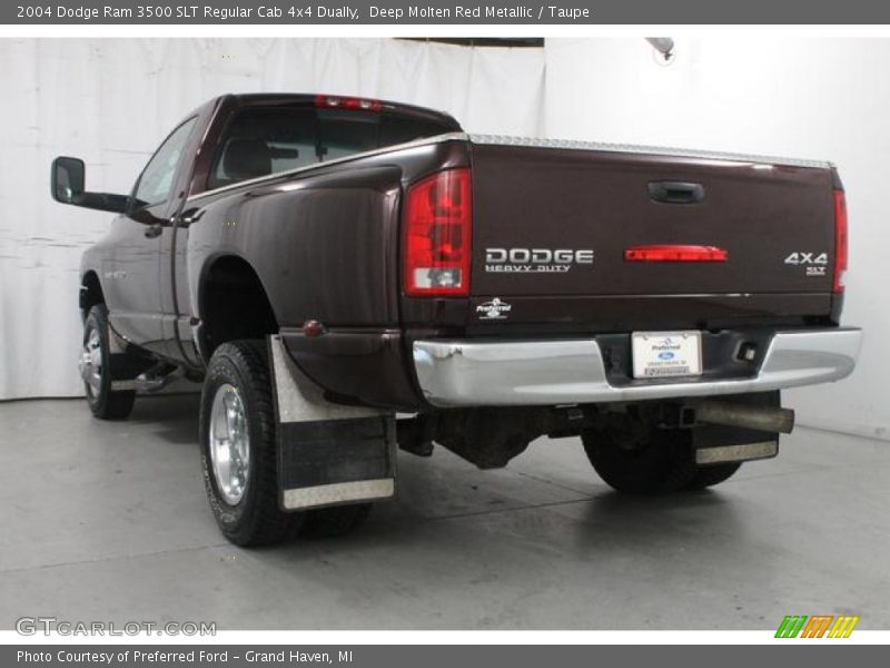 Deep Molten Red Metallic / Taupe 2004 Dodge Ram 3500 SLT Regular Cab 4x4 Dually