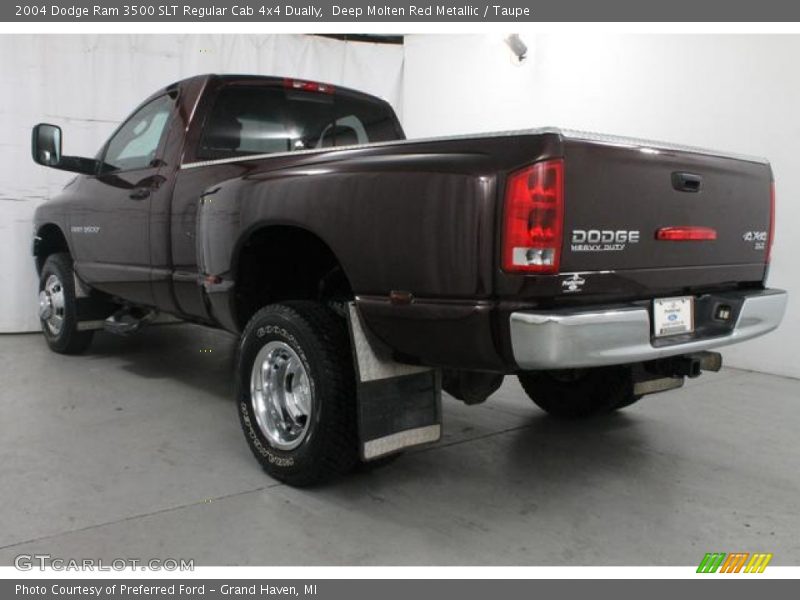 Deep Molten Red Metallic / Taupe 2004 Dodge Ram 3500 SLT Regular Cab 4x4 Dually
