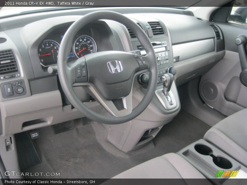 Taffeta White / Gray 2011 Honda CR-V EX 4WD