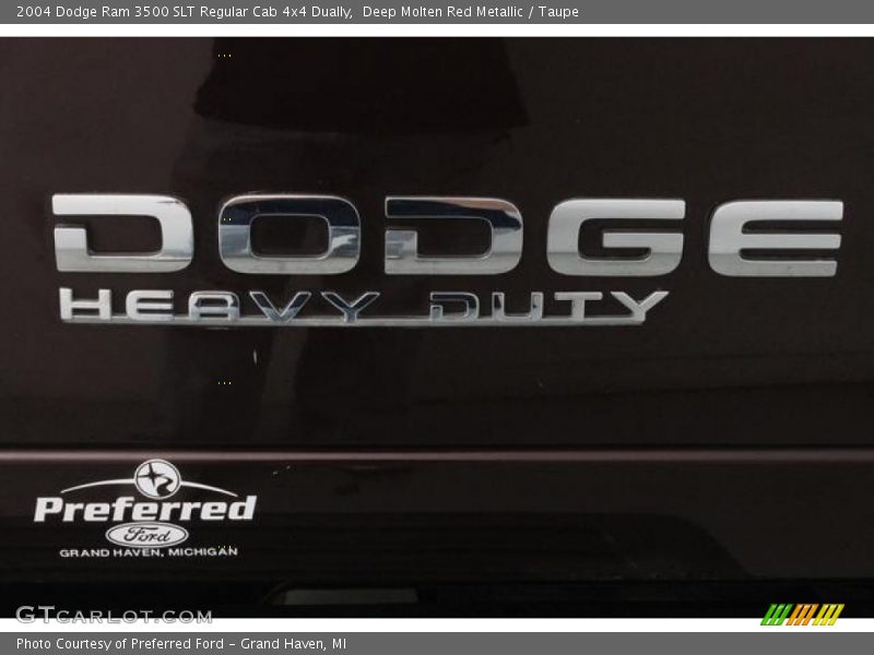 Deep Molten Red Metallic / Taupe 2004 Dodge Ram 3500 SLT Regular Cab 4x4 Dually