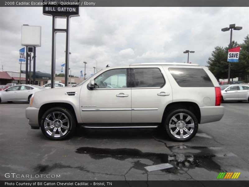Quicksilver / Ebony 2008 Cadillac Escalade AWD