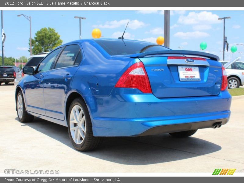 Blue Flame Metallic / Charcoal Black 2012 Ford Fusion SEL