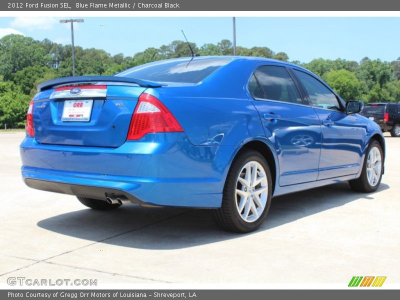 Blue Flame Metallic / Charcoal Black 2012 Ford Fusion SEL