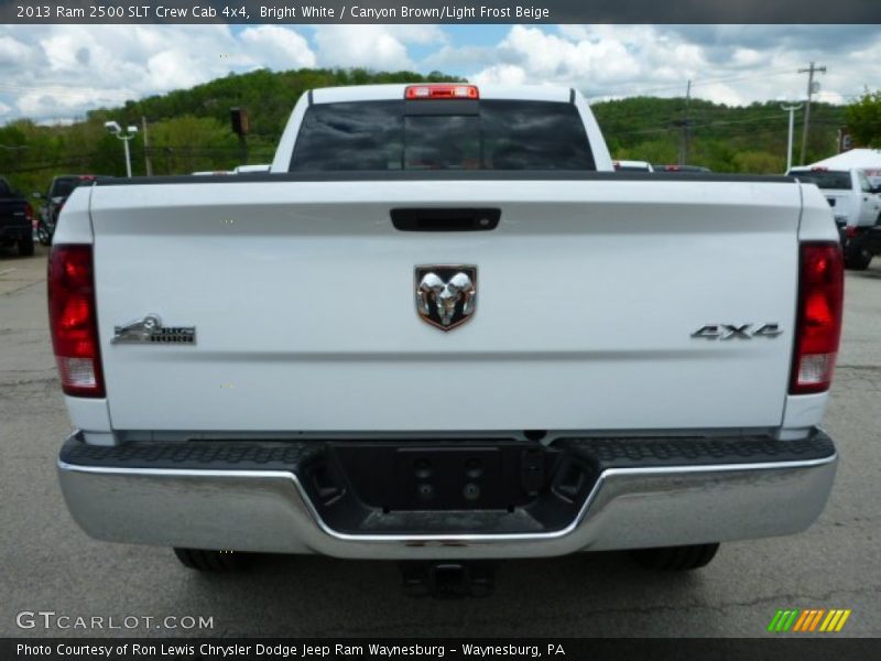 Bright White / Canyon Brown/Light Frost Beige 2013 Ram 2500 SLT Crew Cab 4x4