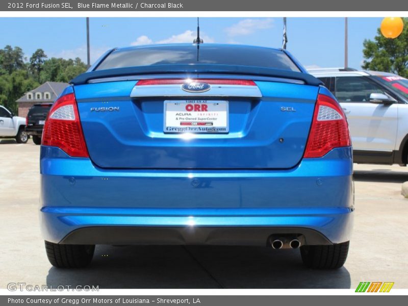 Blue Flame Metallic / Charcoal Black 2012 Ford Fusion SEL