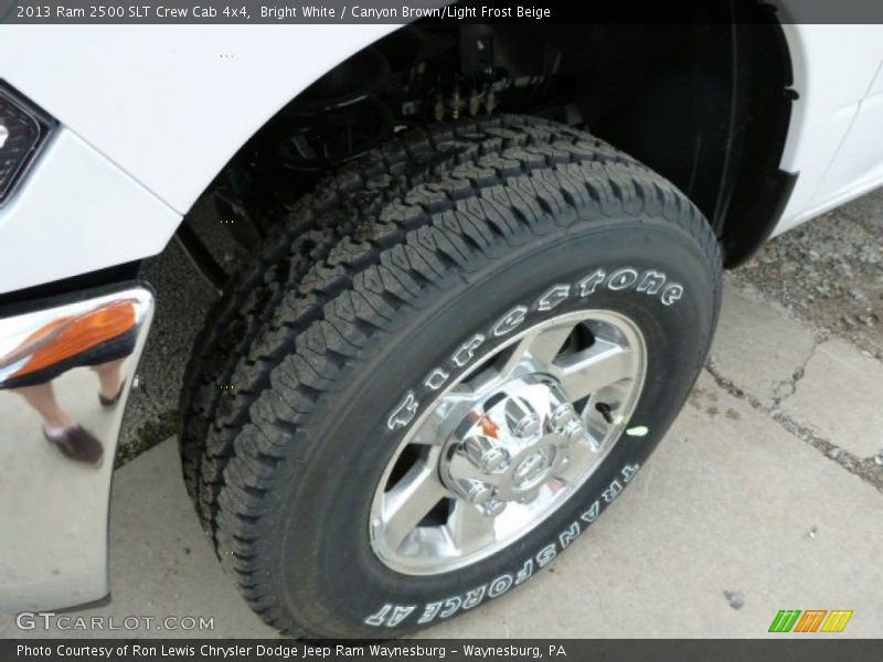 Bright White / Canyon Brown/Light Frost Beige 2013 Ram 2500 SLT Crew Cab 4x4