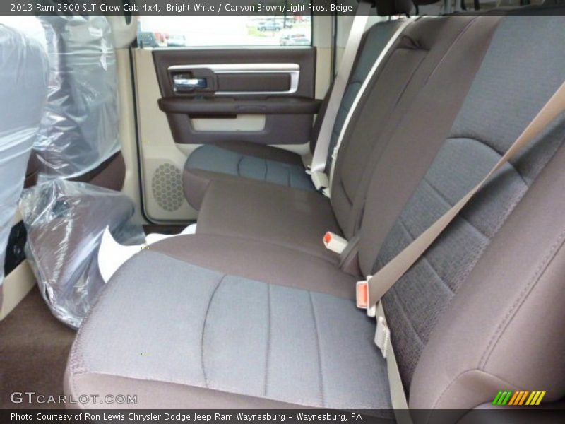 Bright White / Canyon Brown/Light Frost Beige 2013 Ram 2500 SLT Crew Cab 4x4