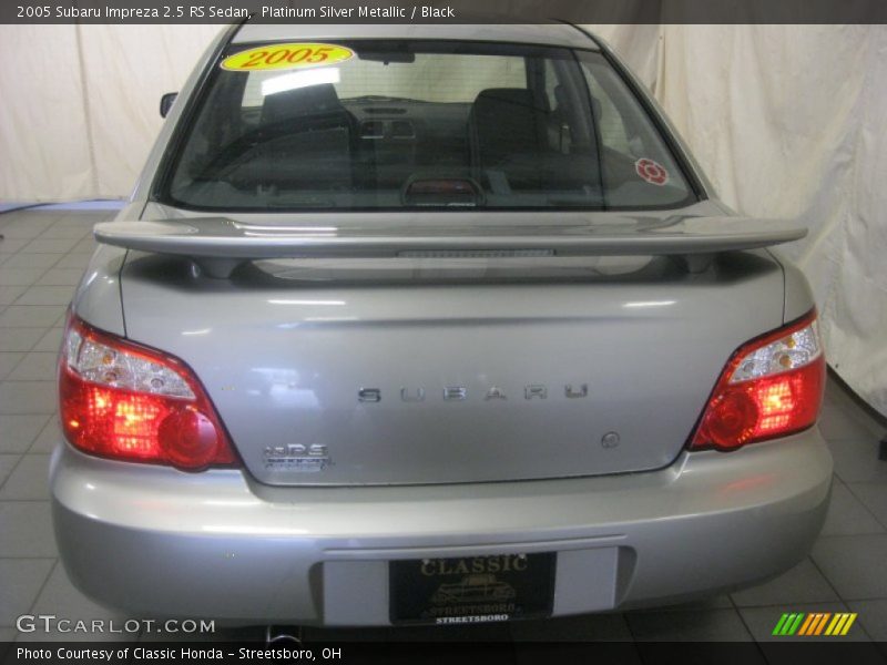 Platinum Silver Metallic / Black 2005 Subaru Impreza 2.5 RS Sedan