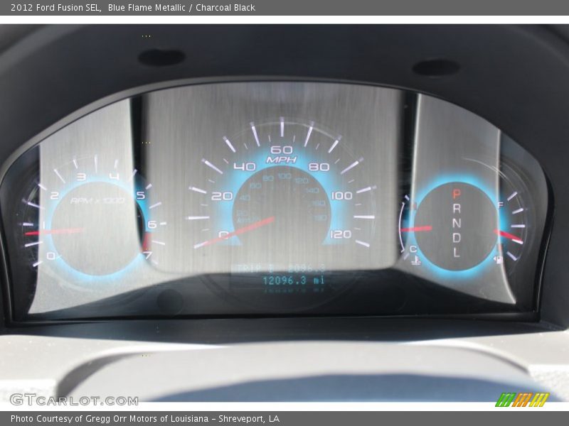 Blue Flame Metallic / Charcoal Black 2012 Ford Fusion SEL