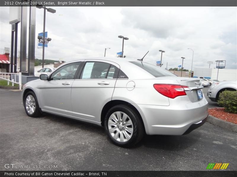 Bright Silver Metallic / Black 2012 Chrysler 200 LX Sedan