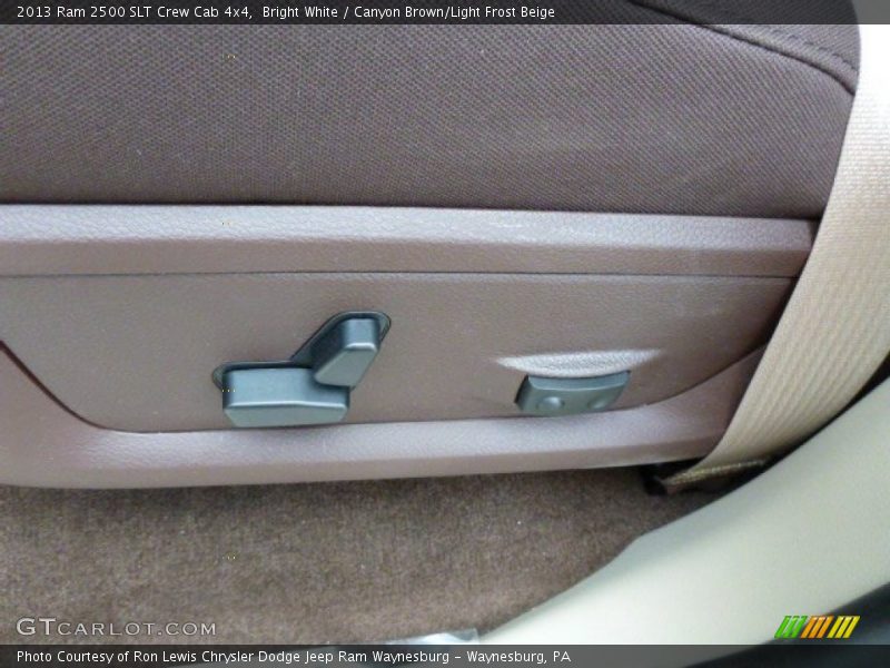 Bright White / Canyon Brown/Light Frost Beige 2013 Ram 2500 SLT Crew Cab 4x4