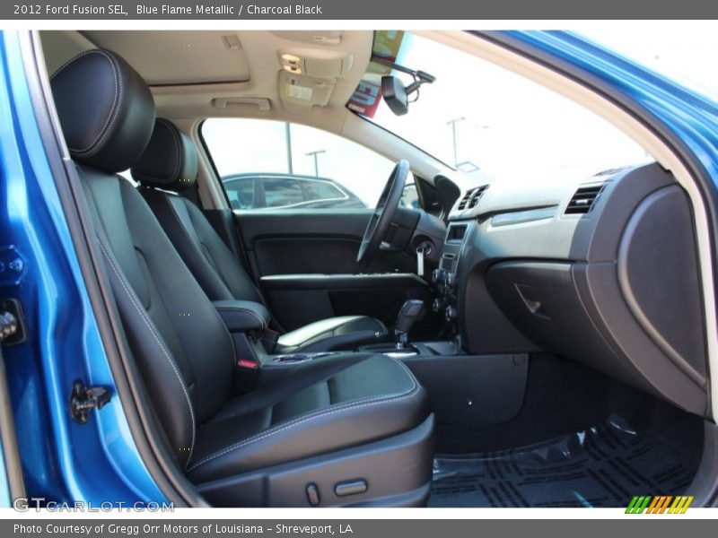 Blue Flame Metallic / Charcoal Black 2012 Ford Fusion SEL