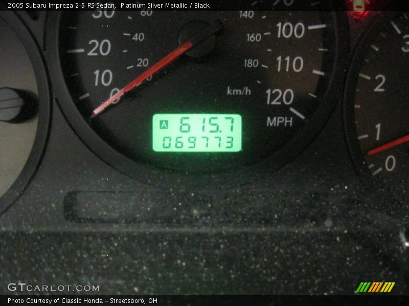 Platinum Silver Metallic / Black 2005 Subaru Impreza 2.5 RS Sedan