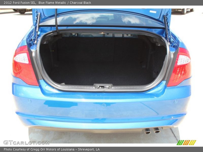 Blue Flame Metallic / Charcoal Black 2012 Ford Fusion SEL