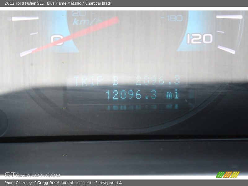 Blue Flame Metallic / Charcoal Black 2012 Ford Fusion SEL